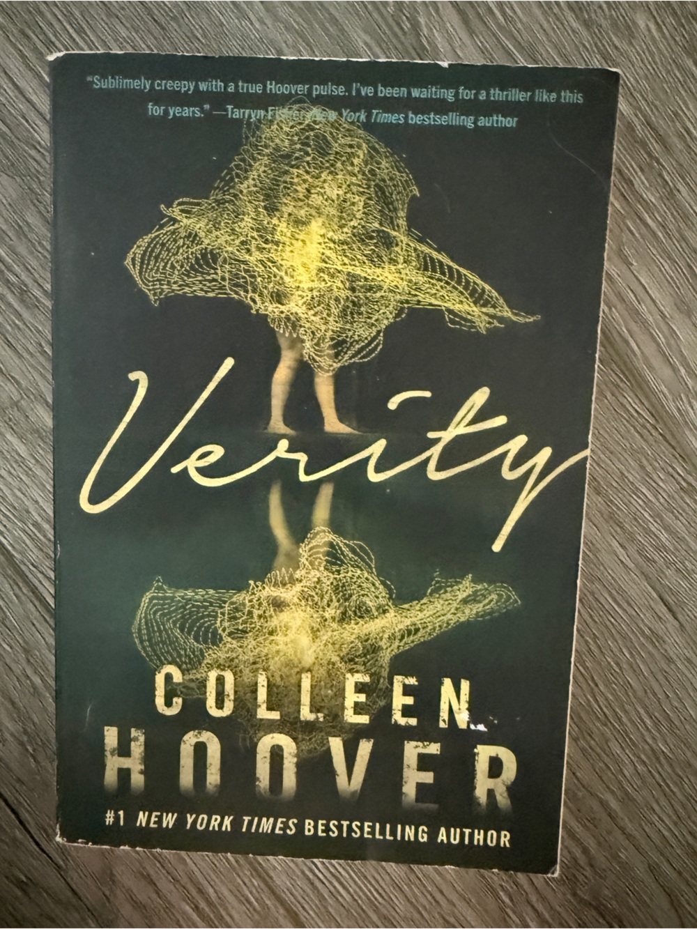 'Verity' Paperback Book - Black and Yellow Cover
